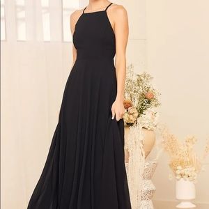 Black formal dress worn 1x to wedding, dry cleaned